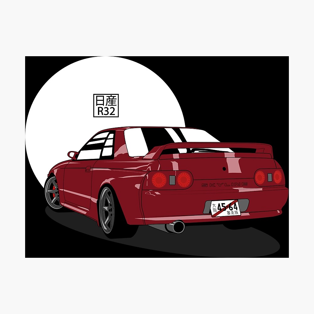 Nissan Skyline Gtr R32 Poster By Cero81 Redbubble