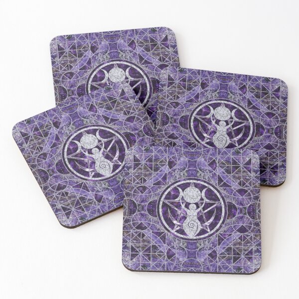 Item preview, Triple Moon - Goddess -Amethyst and Silver designed and sold by k9printart.