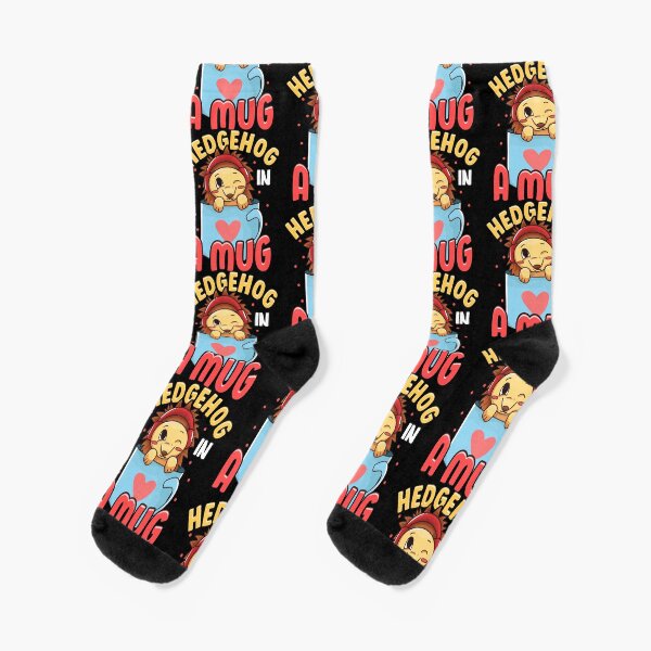 Woodland Hedgehogs Casual Cotton Crew Socks Cute Funny Sock,great For Sports And Hiking