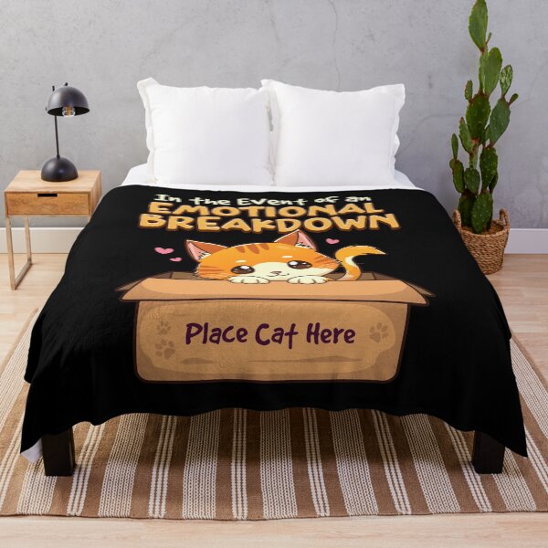 Item preview, In The Event of Emotional Breakdown Place Cat Here designed and sold by perfectpresents.