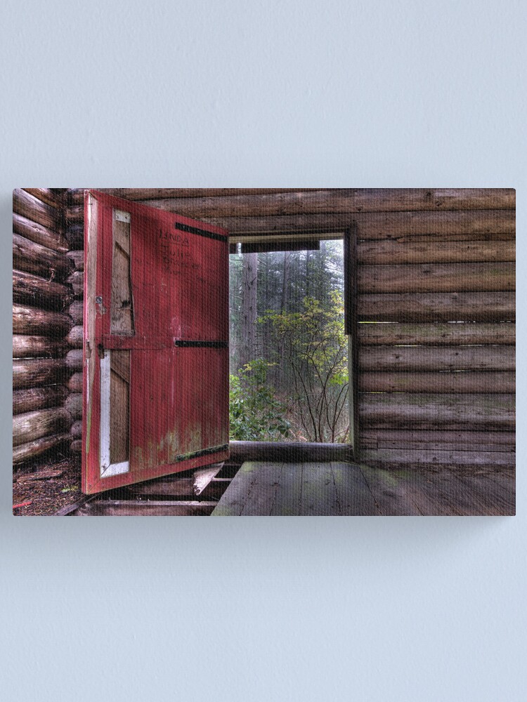 Alternate view of Red Door at the Cabin Canvas Print