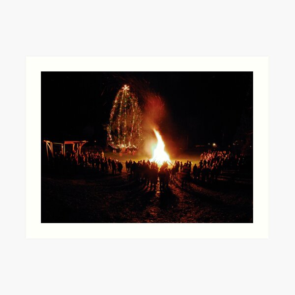 Miner's Bay Park on Christmas Eve Art Print