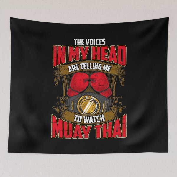 Item preview, Voices In My Head Telling Me To Watch Muay Thai designed and sold by perfectpresents.