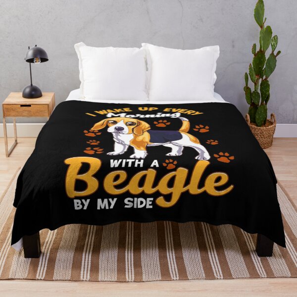 Aperçu de l'œuvre Je me réveille chaque matin avec un Beagle à mes côtés créée et vendue par perfectpresents.