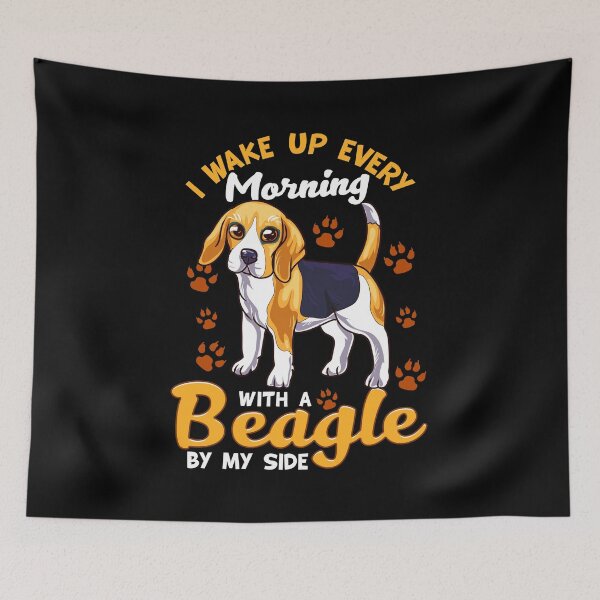 Aperçu de l'œuvre Je me réveille chaque matin avec un Beagle à mes côtés créée et vendue par perfectpresents.