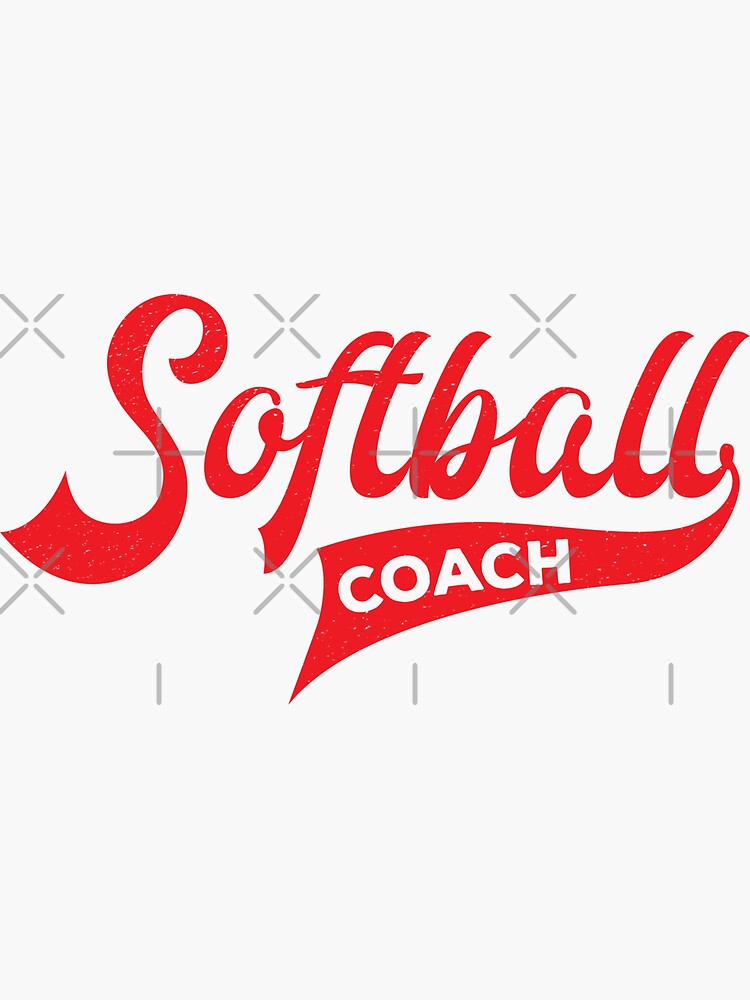 "Softball Coach" Sticker for Sale by teesaurus Redbubble