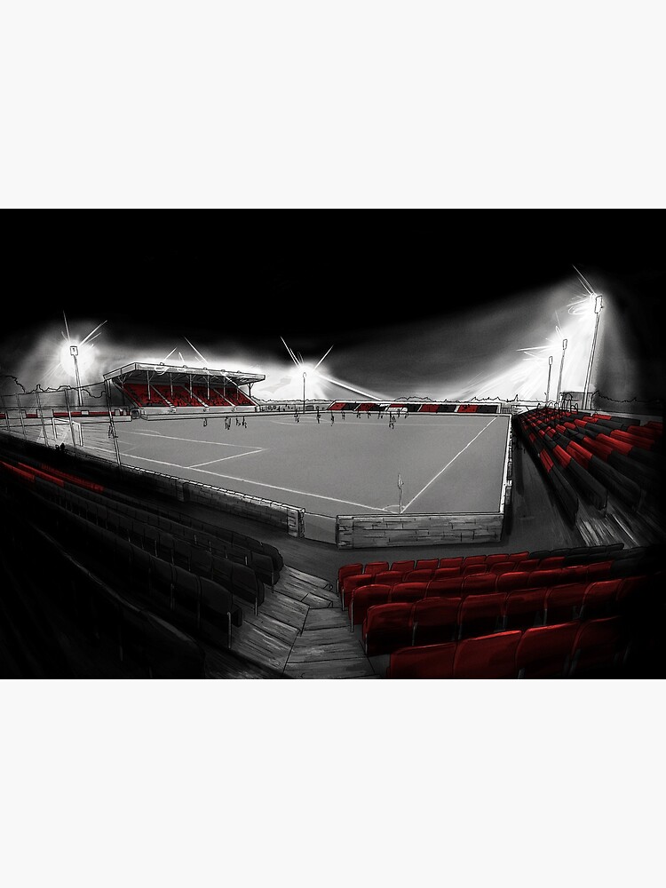 "Longford Town CCS Stadium at Night League of Ireland Football Artwork