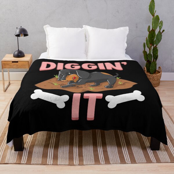 Item preview, Funny Diggin' It Cute Dachshund Pun Digging Bones designed and sold by perfectpresents.