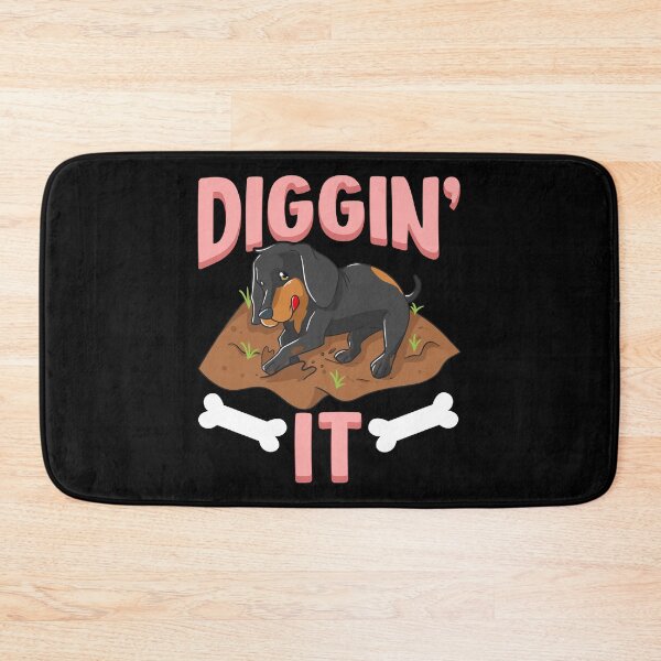 Item preview, Funny Diggin' It Cute Dachshund Pun Digging Bones designed and sold by perfectpresents.