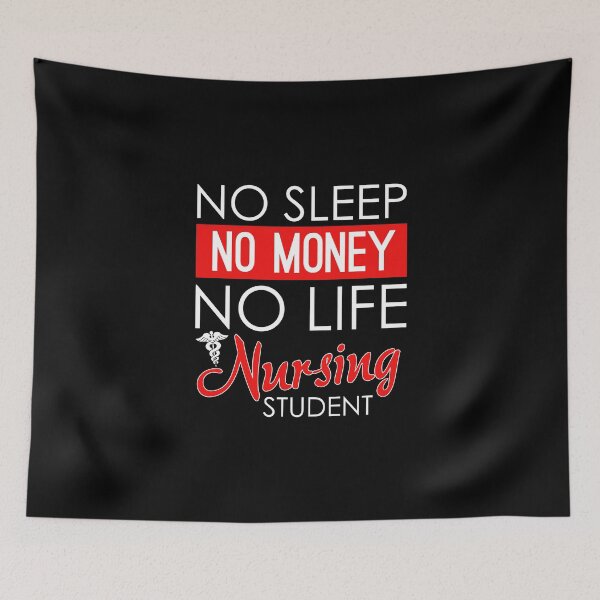 Item preview, Funny No Sleep No Money No Life Nursing Student RN designed and sold by perfectpresents.