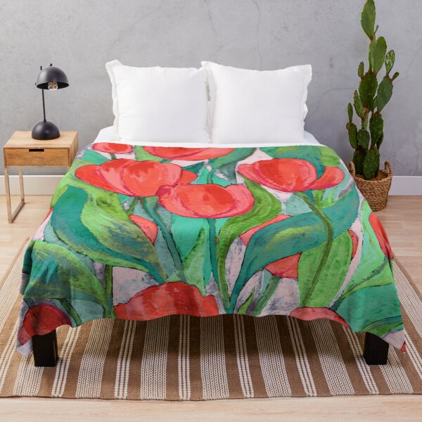 Item preview, Blooming Red Tulips in Gouache designed and sold by micklyn.