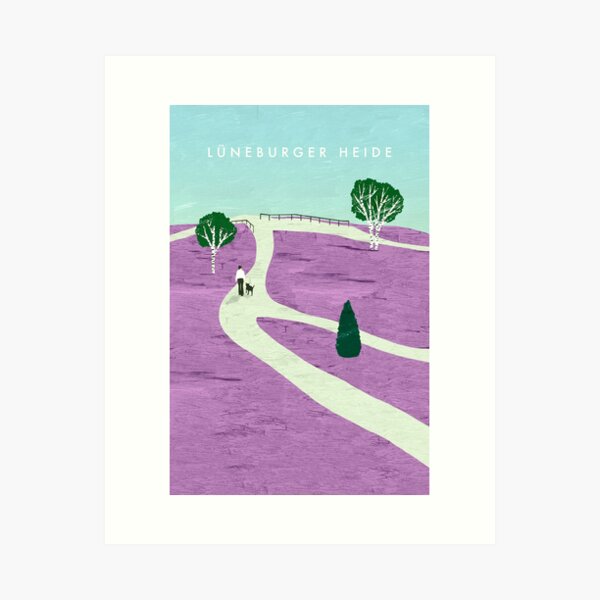 Aperçu de l'œuvre Affiche de voyage de Lande de Lunebourg créée et vendue par Anna Katinka Reinke.