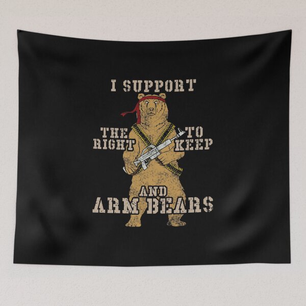 Item preview, Funny I Support The Right To Arm Bears Pun designed and sold by perfectpresents.