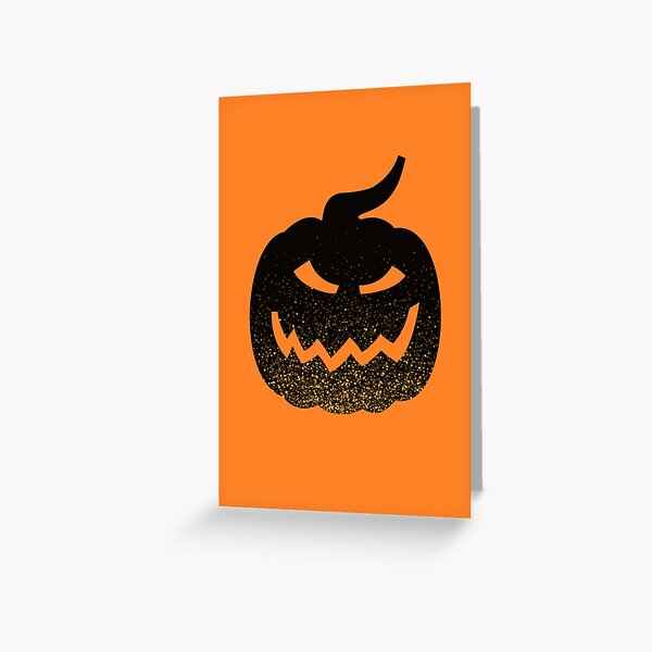 HALLOWEEN NIGHT PHONE CASE EVIL FACE PUMPKIN Greeting Card