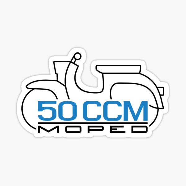 Moped Schwalbe Emblem 50cc (white) Sticker by VEB Ostladen