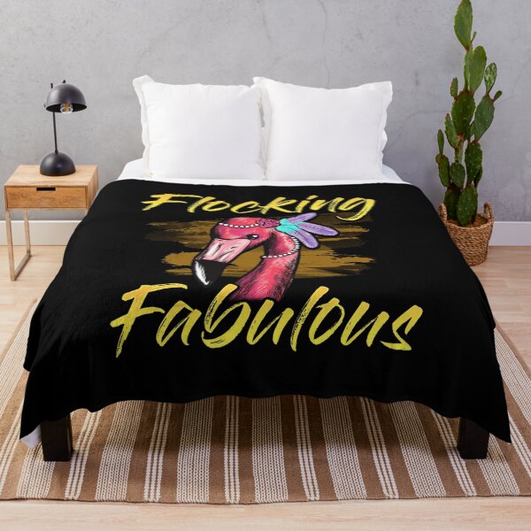 Item preview, Cute & Funny Flocking Fabulous Flamingo Pun designed and sold by perfectpresents.