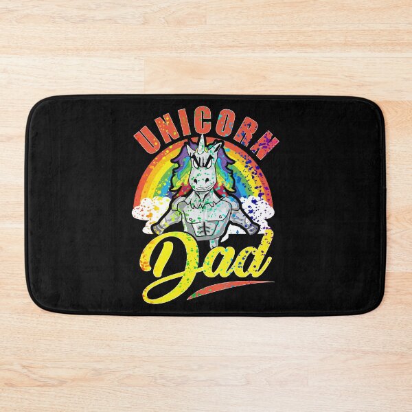 Item preview, Rainbow Paint Splatter Unicorn Dad Awesome Fathers designed and sold by perfectpresents.