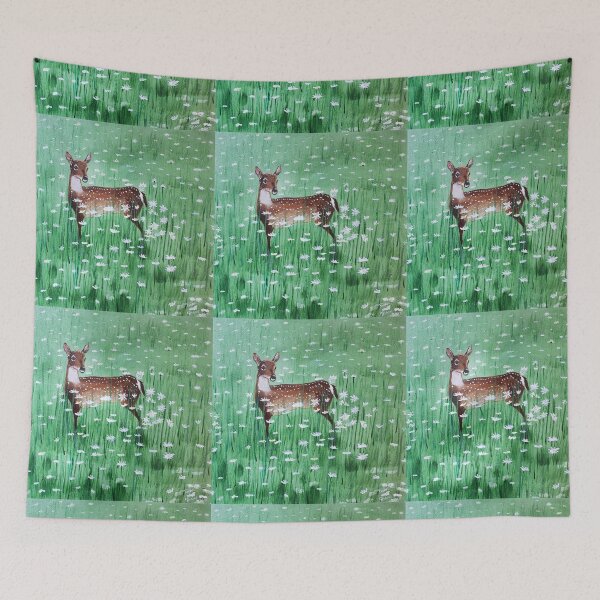 Item preview, Fawn in a field of flowers designed and sold by BobbiShawArts.