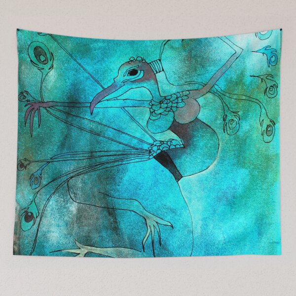 Item preview, Blue Peacock Dancer designed and sold by Tamsin Haggis.
