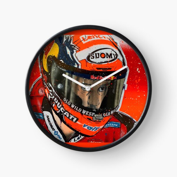 Andrea Dovizioso MotoGP graffiti painting by DRAutoArt Clock
