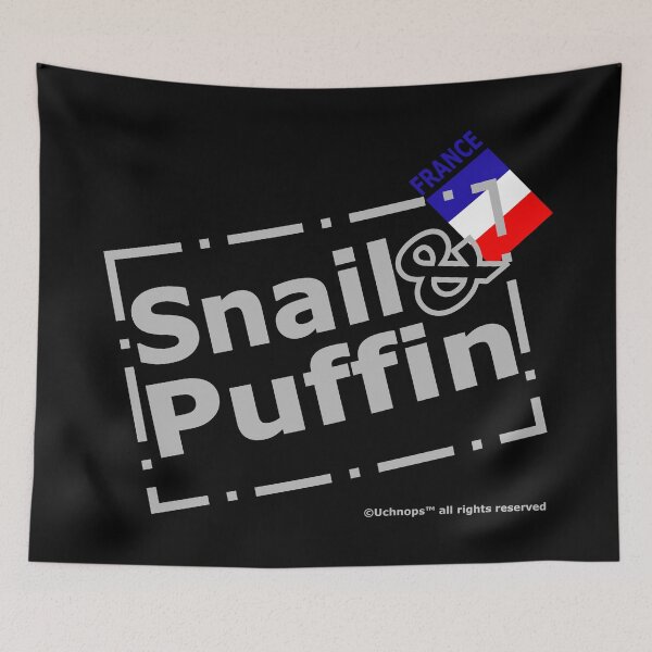 Item preview, Snail and Puffin French Flag Stamp 2 designed and sold by MeyrellesMartin.