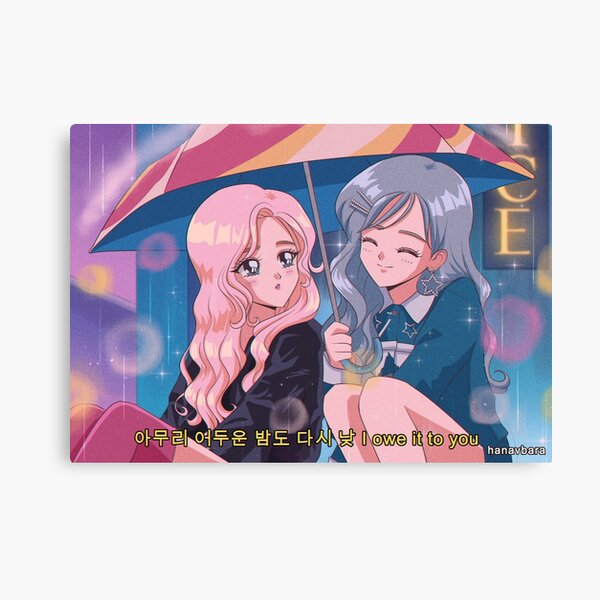 TWICE SANA & DAHYUN - Feel special 90's anime Canvas Print