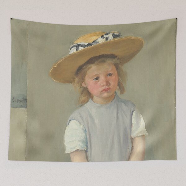 Item preview, Child in a straw hat painting - mary cassatt  designed and sold by Vintage Designs +.