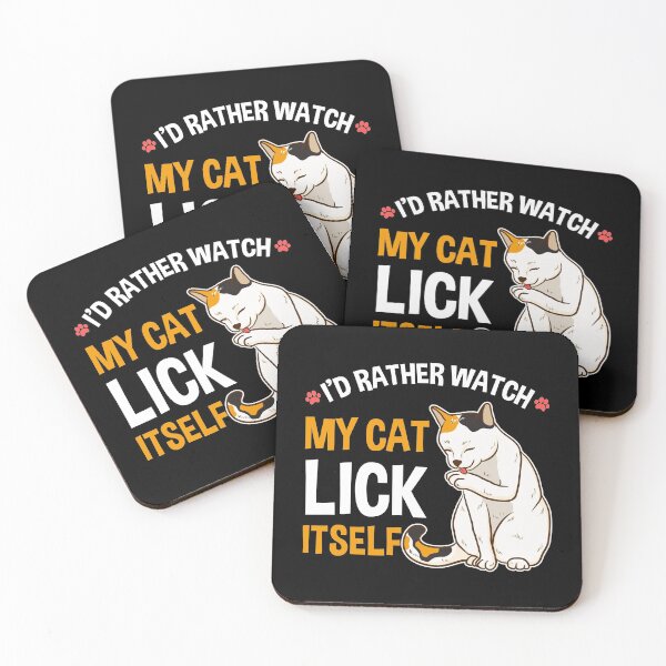 Item preview, Funny I'd Rather Watch My Cat Lick Itself Lover designed and sold by perfectpresents.