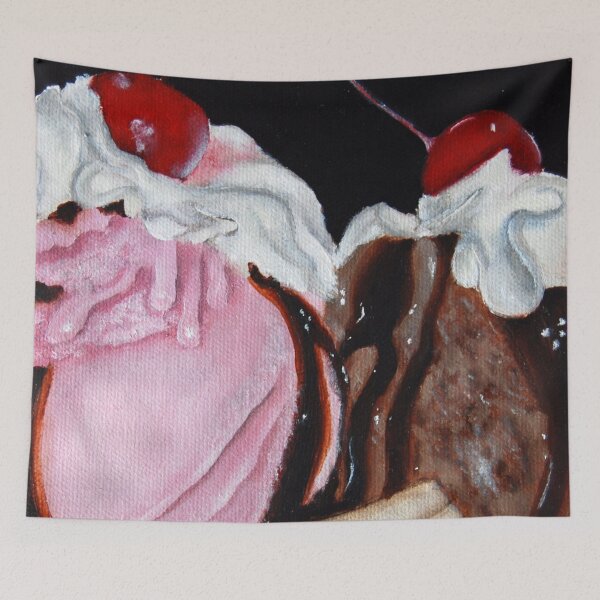 Item preview, Two Scoops Banana Split Ice Cream Art designed and sold by mary hughes.