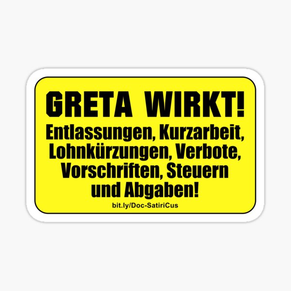 GRETA WORKS! -Protest! Sticker