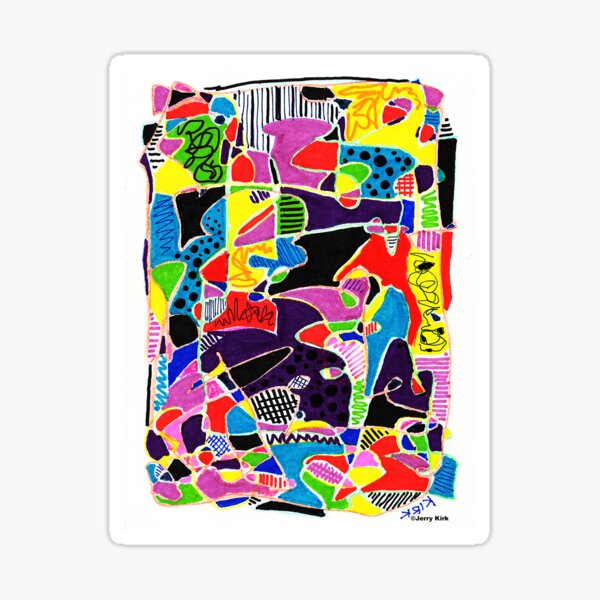 'STREETMAP THROUGH A FUNKY NEIGHBORHOOD' Sticker