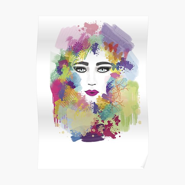 Colorful face Poster