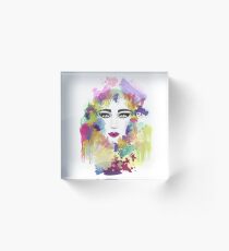 Colorful face Acrylic Block