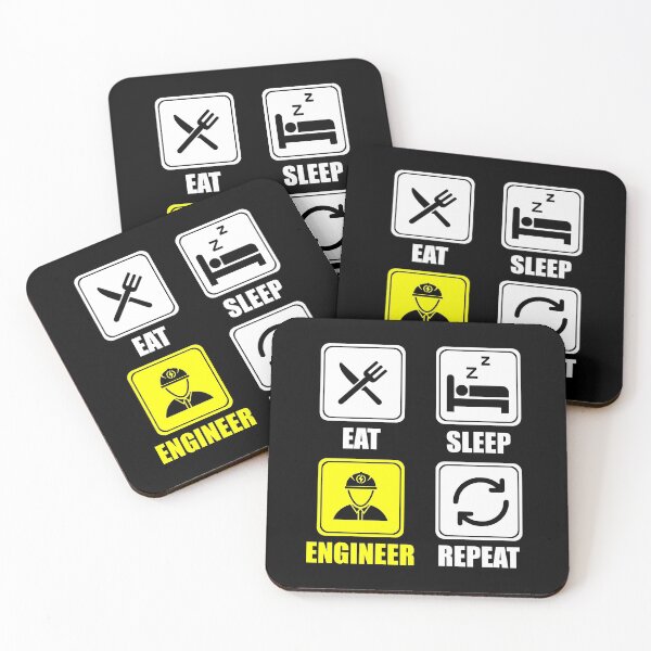 Item preview, Cute Eat Sleep Engineer Repeat Engineering Funny designed and sold by perfectpresents.