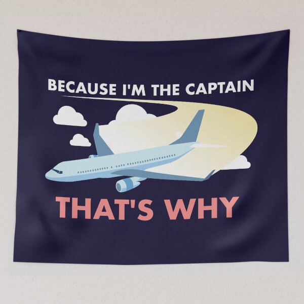 Item preview, Aviation Because I'm The Captain That's Why Gift designed and sold by Sandra78.