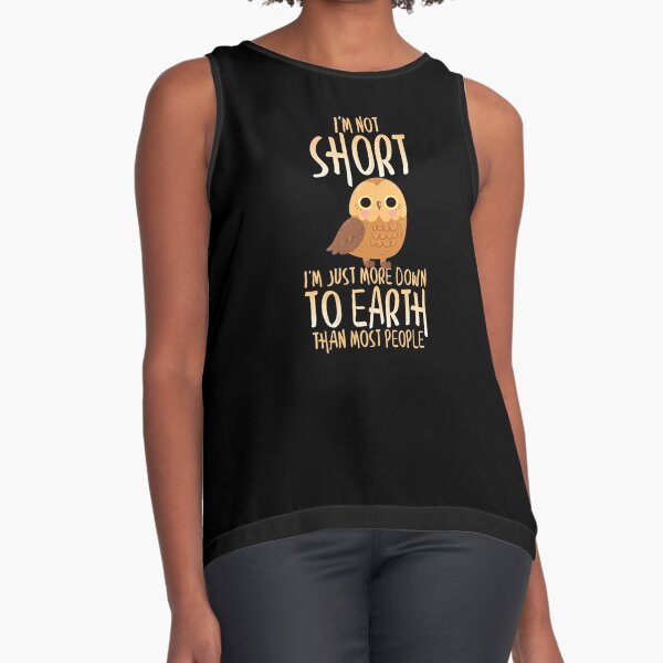 Short People Humor Not Short Just Down to Earth Cute Owl Coffee Mug