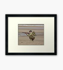 Take Aim - WW2 Operation Neptune Re-actment Skegness Beach 2010 Framed Print