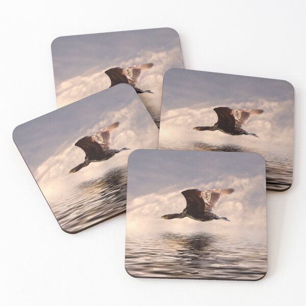 Item preview, Cormorant flying over water designed and sold by Guardi71.