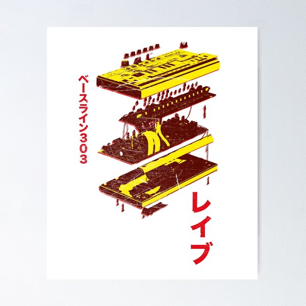 Item preview, Acid Synth - Analog Japanese Synthesizer 303 design designed and sold by A-Fashion.