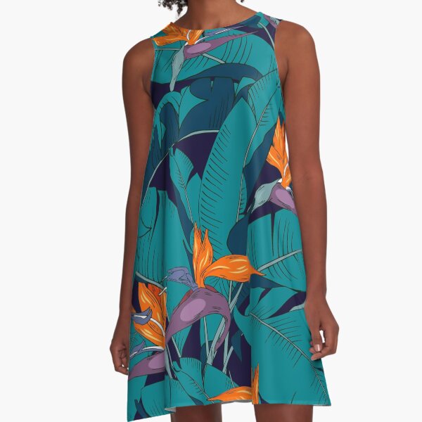 ZHXH Womens Bird Of Paradise Intarsia Reversible Dress ZHXH Womens Bird Of Paradise Intarsia Reversible Dress