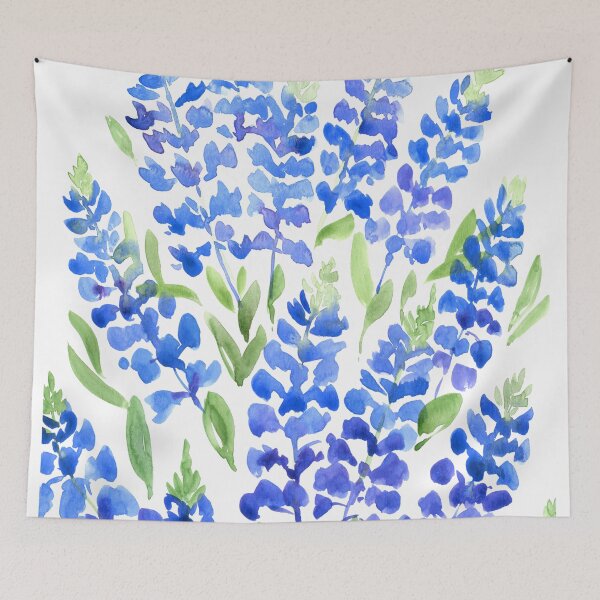 Item preview, Watercolor Texas bluebells designed and sold by blursbyai.