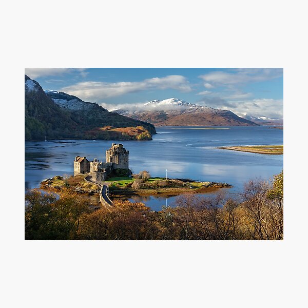 Isle of Skye and Eilean Donan Castle in Autumn. Scotland Photographic Print