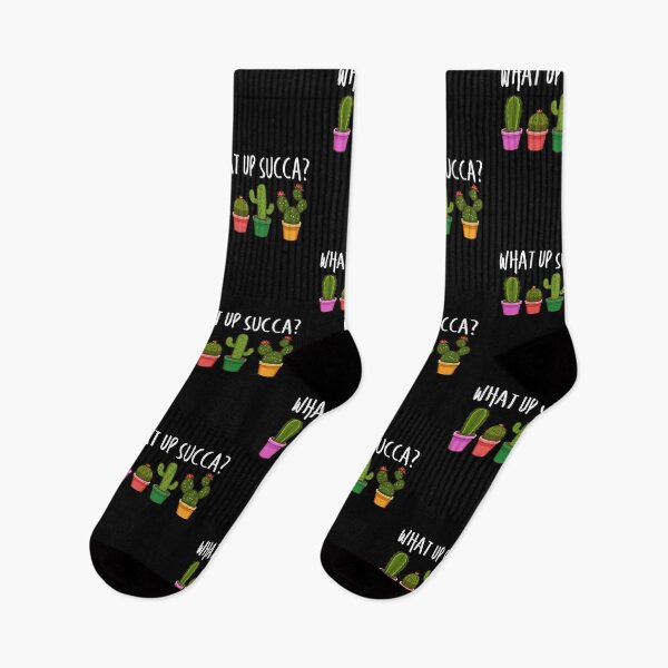 Item preview, Cute What Up Succa? Funny Succulent Punny Cactus designed and sold by perfectpresents.
