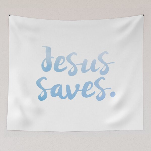 Artikelvorschau, JESUS RETTET (BLAU) entworfen und verkauft von christikdesigns.
