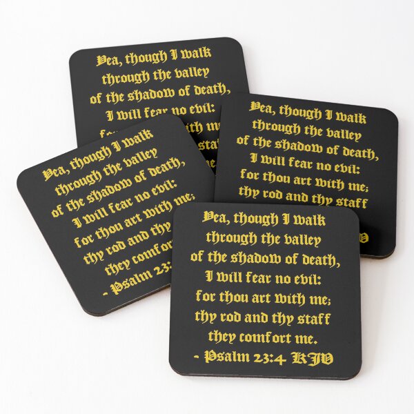 Item preview, Psalm 23:4 KJV - AV 1611 Style Gold Print designed and sold by VerShirts.