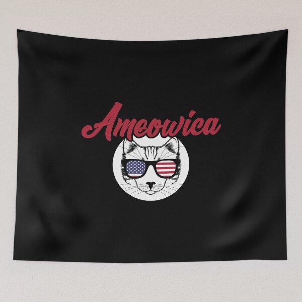 Item preview, Ameowica Funny Cat American Meow Kitty Cute Kitten designed and sold by perfectpresents.