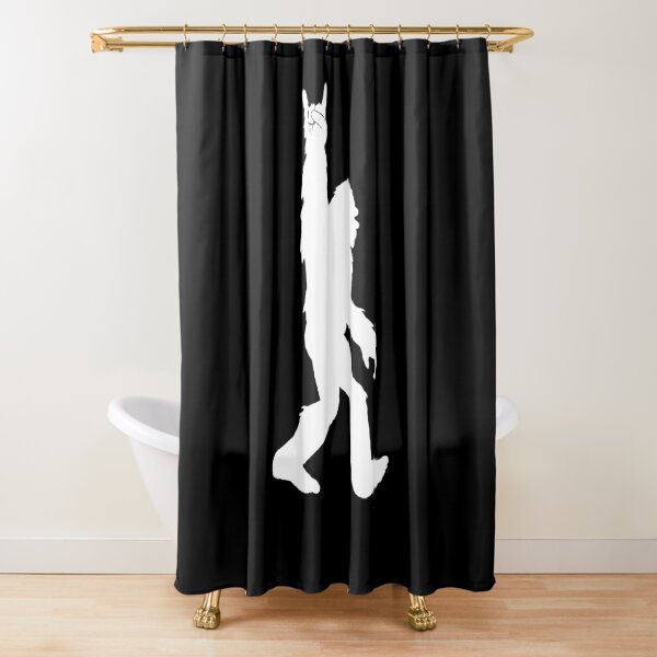 Funny Bigfoot Rock and Roll for Sasquatch Believers Shower Curtain