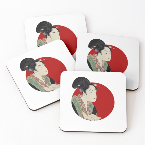 Item preview, Japanese Flag - Woman Reading a Scroll designed and sold by weavernap.