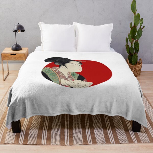 Item preview, Japanese Flag - Woman Reading a Scroll designed and sold by weavernap.