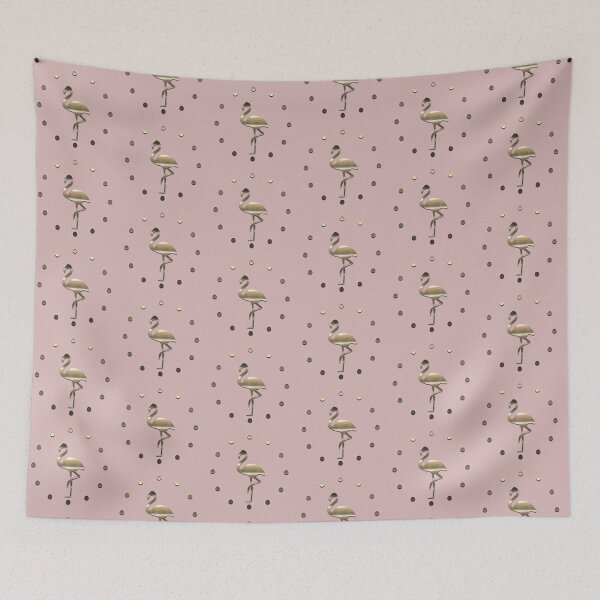Item preview, Gold Flamingo Confetti Dots designed and sold by technotext.